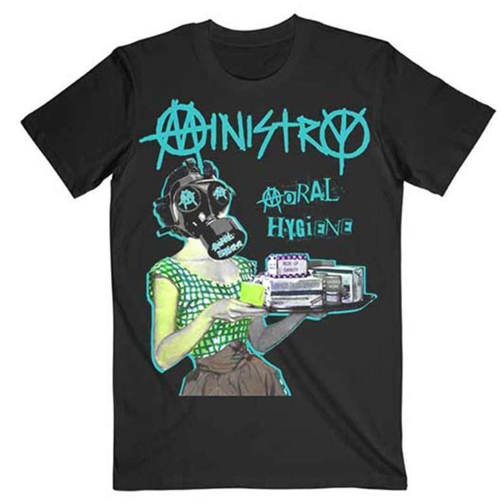 Ministry Moral Hygiene Industrial Metal Gas Mask Music Fan Graphic Gift T-Shirt